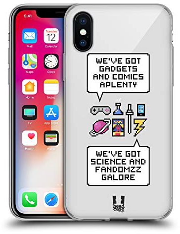 Head Case Designs Gadgets Y Fandom Nerdy Pixel Art Carcasa de Gel de Silicona Compatible con Apple iPhone X/iPhone XS