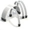 LINKUP - AVA 30cm Cable con Manguito - Prolongación de Cable para Fuente de Alimentación con Kit de Alineadores | 1x 24P (20+4) MB | 1x 8P (4+4) CPU | 2X 8P (6+2) GPU | 300mm - Blanco
