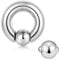 FECTAS FCTAS Silber Großes Captive Bead Ring Chirurgenstahl Klemmkugelring mit Earsatz Kugel Piercing BCR(2-10mm Dicke)