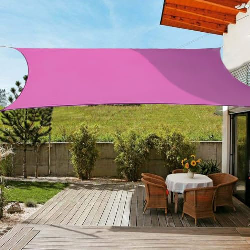 OldPAPA Sonnensegel - Rechteckig Sonnenschutz Wasserdicht Garten Camping Balkon Schwimmbad Leichtgewicht Überdachung mit Freiem Seil