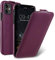 Hülle passend für Apple iPhone 11 (6,1 Zoll), Handyhülle mit beschichtetem Leder, Flip-Case, Schutzhülle klappbar, dünne Handy-Tasche, Slim Cover, Lila, Violett