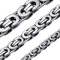 ChainsHouse Königskette Ketten für Herren Edelstahl Plattenkette 46cm Byzantinische Kette 6MM breit Kette Damen Halskette Herren Schmuck