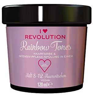 I Heart Revolution Rainbow Tones Lilac Dreams - semi permanente Haarfarbe und Pflegespülung in einem - auswaschbar mit 8-12 Haarwäschen - vegan, mehrfach verwendbar - 120ml (1er Pack)