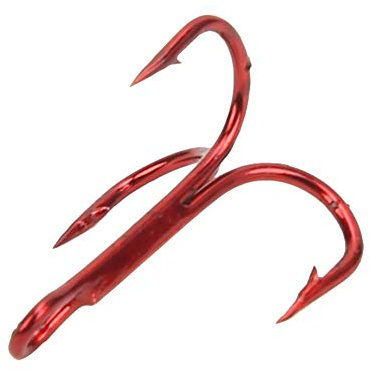 Angelhaken Drillinge aus Kohlenstoffstahl Super Sharp Solid Triple Barbed Angel Haken(10#)