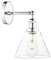 Phansthy Loft-Wandlampe,Trichter Klar Glas Vintage Industrie Wandleuchte Wandbeleuchtung Schicke schlichte Wandleuchte Industrial Style (Chrome Farbe)
