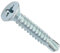 AERZETIX - C44690 - Set di 100 Viti per lamiera autoperforanti Ø3.9x25mm a testa fresata - DIN 7504 P - con impronta PH/cruciforme - in acciaio zincato - lamiera telaio metallico - colore argento