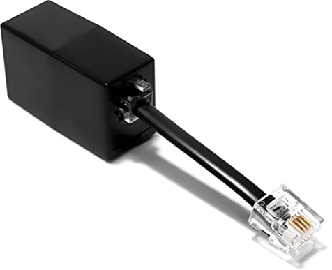 AmzDeals 1-Pack RJ9 to RJ11 Adapter, Female RJ9 (4P4C) Jack to Male RJ11 (6P4C) Plug