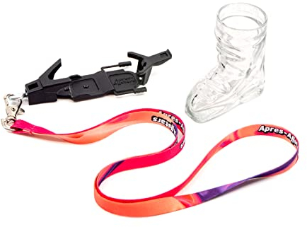 WELTNEUHEIT 1 Stück Schnapsglas Ski Form mit Bindung ! Der absolute Hingucker auf jeder ApresSki Party. Perfekt als Geburtstagsgeschenk! 4cl schwarz (Ein Skiglas im Lieferumfang)