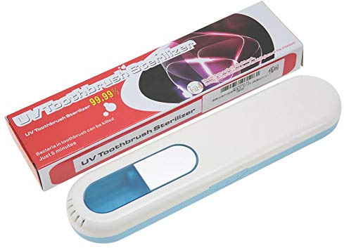 Zahnbürstenreiniger Zahnbürstenhalter mit UV-Schutz, Zahnbürsten-Sterilisator, antibakterieller UV-Zahnbürstenhalter, zum Sterilisieren der Zahnbürste (Blau)