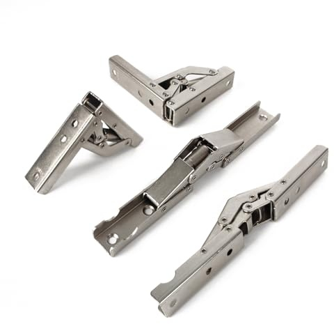4 stücke Edelstahl 90 Grad Folding Regal Scharnier Halterung Versteckte Tischhalter Scharnier Möbel Zubehör Klappregale