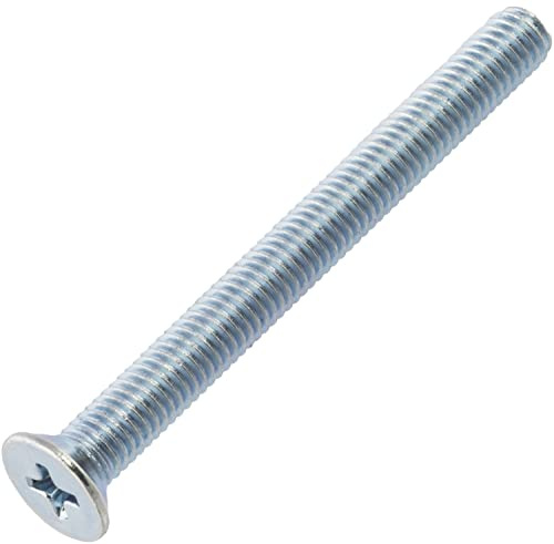 AERZETIX - C59683 - Satz von 50 Metallschrauben M5x50 mm mit senkkopf PH2 - DIN 965 - aus kohlenstoffstahl - härte 4.8 - verzinktes finish - zur befestigung von schraubendreherschrauben
