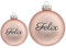 TheSmartGuard Christbaumkugel mit Namen | Weihnachtskugel personalisiert aus Glas| Ø 6cm oder 8cm in Rose (Matt) | Weihnachtsschmuck