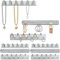 BELLE VOUS 9er Pack Schmuckaufbewahrung Wand aus Metall - Ohrringe Aufbewahrung Set mit 9 Selbstklebenden Haken & Stiften - Für Ketten, Ringe, Armbänder & Ohrringe Aufbewahrung