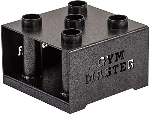 GYM MASTER 5 Bar Olympic Barbell Vertical Floor Stand Storage Rack