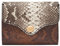 Fossil Brieftasche für Damen – Kartenmäppchen Heritage geprägt Leder Python-Optik, SL8283874 – 9,8 cm L x 1,3 cm B x 7 cm H