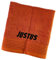 Schnoschi Handtuch mit Namen oder Wunschtext Bestickt, personalisiertes Duschtuch, individuelles Badetuch, Saunatuch oder Gästehandtuch mit Initialen, 100% Baumwolle, 30 x 50 cm orangerot