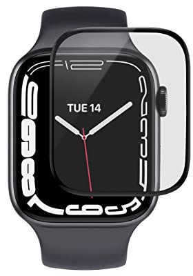 eSTUFF Flexible Hybrid Glass Screen Protector Apple Watch Series, W127249571 (Protector Apple Watch Series 6/7/8 41mm Clear/Black)