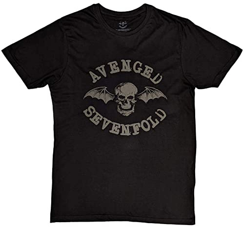 Avenged Sevenfold T Shirt Classic Deathbat Hi-Build Official Unisex Black