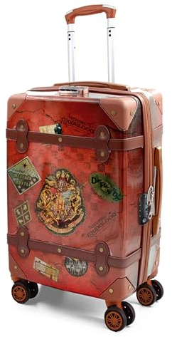 Harry Potter Railway-Vintage ABS 4-Rad-Kabinenkoffer, Braun, 20 x 38 x 55 cm, Kapazität 41,5 L