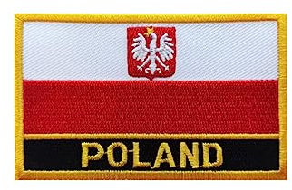 Uijokdef 1 x Aufnäher mit Polen-Flagge, zum Aufbügeln oder Aufnähen, bestickt, taktisch, Militär, Nationalpolen