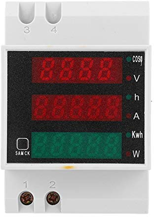 D52-2047 Digitaler Energiezähler, Multifunktions-Din-Schienen-Leistungsmesser, Strom-Spannungs-Leistungsfaktor-Messgerät, KWH-Messgerät mit LED-Anzeige AC200~450V