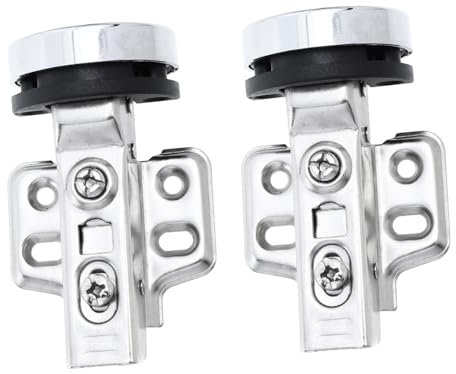 Uonlytech 2pièces Charnières Épaissies Cachées Charnières Robustes Pour Garde-robe Silencieuses De Porte Verre De Demi-recouvrement