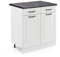 Vicco Küchenunterschrank R-Line, Weiß Landhaus/Weiß, 80 cm, AP Anthrazit