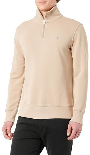 GANT Herren REG Shield Half Zip Sweat Sweatshirt, Dry Sand, XXL