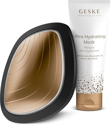 GESKE Sonic Warm & Cool Mask + GESKE Ultra Hydrating Mask | SmartAppGuided™ | Set mit passender Kosmetik-Zugabe | Beauty-Bundle | Gesichtsmasken für Frauen und Männer