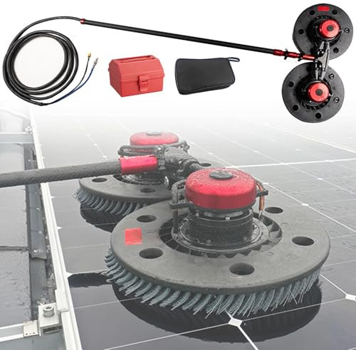 moupeaktain Reinigung Von Photovoltaik-Solarmodulen, Reinigung Von Teleskopfenstern, Reinigung Von Verlängerungsstangen Für Lkws, Dachreinigungswerkzeug Mit 70cm Bürstenkopf,4.8M