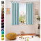 heimtexland ® Dekoschal Baumwolle Uni Blickdicht Vorhang Schlaufenschal Gardine Kinderzimmer Pastell Himmelblau HxB 160x125 Typ625