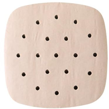 Papel para freidora de aire con agujero, papel a prueba de grasa, papel para hornear, 100 unidades, papel pergamino para freidora de aire VrS750 (caqui, talla única)