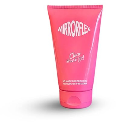 Mirrorflex Transparentes Rasiergel ohne Schaum – Angereichert mit Ectoin™ für unvergleichliches Gleiten – Für alle Hauttypen & empfindliche Haut – 150 ml