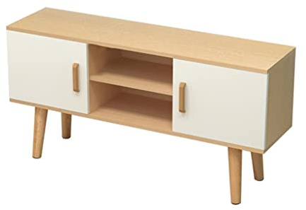 Supporto TV vintage con 2 armadietti per TV da 47 pollici, console multimediale con 2 cassetti WEntertainment Center (47,2 x 11,8 x 23,6 pollici)