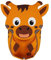 Affenzahn Kleiner Freund Kindergarten-Rucksack für 1-3 Jährige Ergonomisch Reflektierend Ziehzunge mit Namensschild Giraffe - Orange