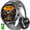 Militaire Montre Connectée Homme avec 1,75'' AMOLED HD Grand Écran/LED Lampe/730mAh Batterie,Smartwatch Homme avec 100+ Modes Sportifs,24/7 Moniteur de Fréquence Cardiaque et Sommeil pour Android iOS