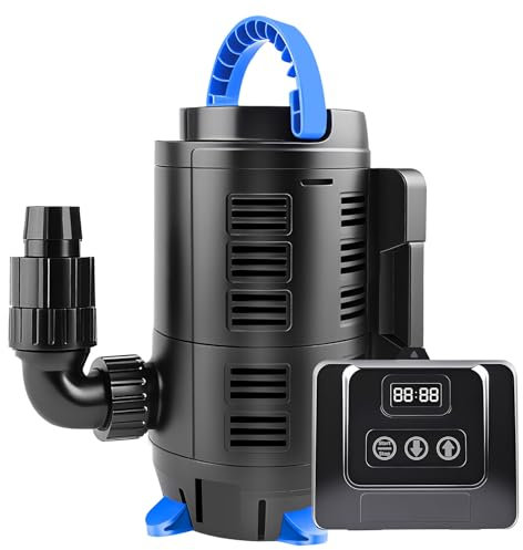Forever Speed bomba de estanque exterior ajustable 80W Eco Motor bomba de corriente 8000 L/h con controlador multifuncional para estanques de jardín, estanques de peces, fuentes