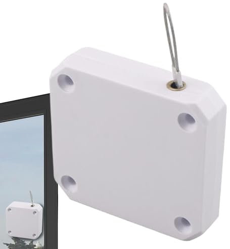 brooksnaji Screen Door Closer, Shower Screen Closer - No Drilling Stormto Opener Renner Car Lock with 1.2 m Steel Cord - Home Improvement Hardware for Bathroom, Bedroom, Study Room