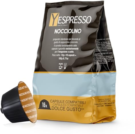 Yespresso 64 Capsule NOCCIOLINO Compatibili con Dolce Gusto