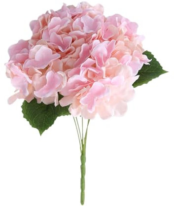 Florals - Ramo de hortensias artificiales realistas de seda de 13 pulgadas con tallos largos para decoración de boda, calabaza gigante de 26 pies (I, talla única)