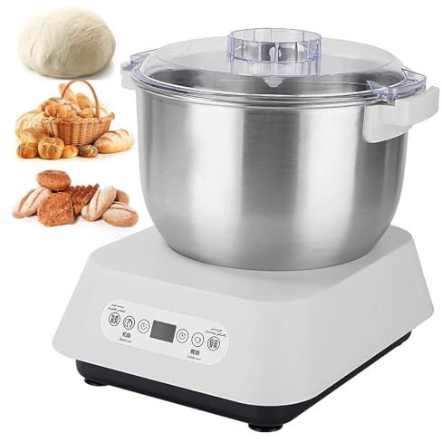 PéTrin éLectrique En Acier Inoxydable avec Fonction Fermentation, PéTrin Automatique Grande Capacité, Fermentation Thermostatique, Minuterie Intelligente pour Fabrication PâTe Pain Et Pizza,7L