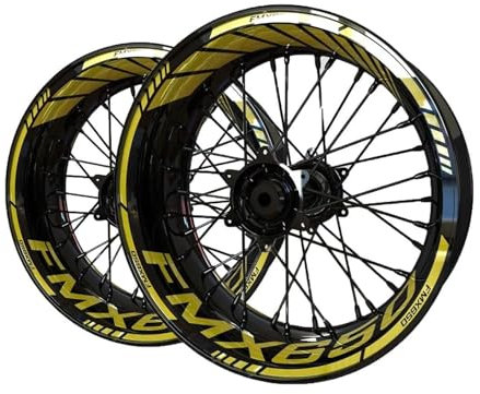XWDPDNHHD Decalcomania Cerchione Adesivi Cerchi Moto per H&Onda FMX650 FMX 650 Cerchioni Decalcomania Adesivo Cerchio Ruota Decalcomanie Riflettenti Nastro Striscia Cerchione(Colore 6)
