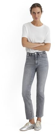 Mavi Damen Kendra Jeans, Grey Brushed Glam, 34/32