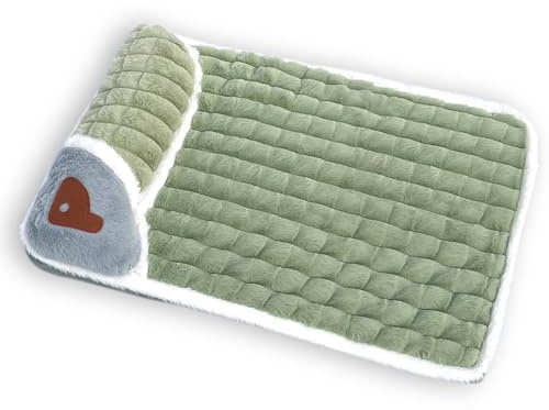Generisch Orthopädisches Hundekissen für Kleine & Mittelgroße Hunde - Waschbar, rutschfest mit Hohem Rand - Abnehmbarer Bezug (Grün, L:75x45 cm)