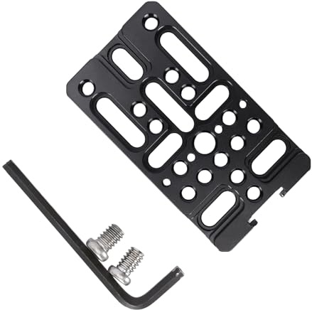 NICEYRIG Cold Shoe Chese Plate, 1/4and 3/8 Arri Threads for Camera Tripod | Cold Shoe、Multi-Functional、Universal、Arri Threads