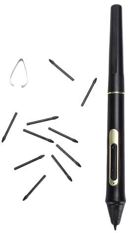 Taruor Schnurloser Design BOSTO W10 Digitalstift mit 8192 Druckstufen Zeichenstift für Tablet, 10 Ersatzspitzen für BT-19HDT, Illustratoren (W10)