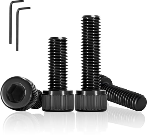 PDKKFF 150 Pezzi M3x40mm Viti a Testa Cilindrica con Esagono Incassato, Nero M3 Viti e Bulloni e Dadi e Rondelle a Testa Brugola Set in Acciaio al Carbonio, Vite Testa Esagonale per Macchine
