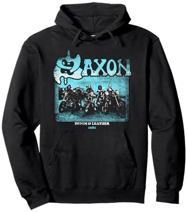 Official Saxon Heavy Metal Never Surrender Band Music Pullover Hoodie