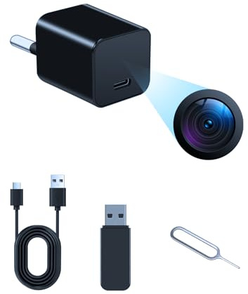 Mini caméra HD 1080P, caméra de sécurité domestique portable plug‑and‑play | détection de mouvement, idéale pour la surveillance 24h des enfants, animaux de compagnie, bureau et entrepôt, sans Wi-Fi.