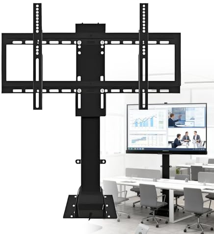 Smart Telescopic Electric TV Lift - Motorized Pop-Up Cabinet Mount Supports 42-70in TVs 176lbs Capacity Adjustable Height 71-161in Ideal for Home & Business Use
